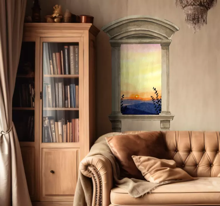 Vinilo decorativo efectos visuales acabado clásico de acuarela pa - TenVinilo