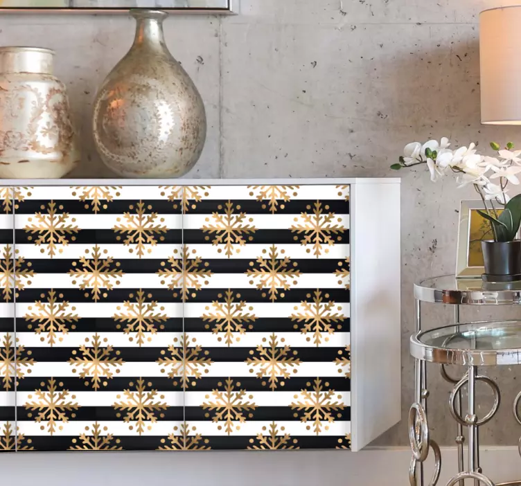 Vinilo elegante patrón de copo de nieve - TenVinilo