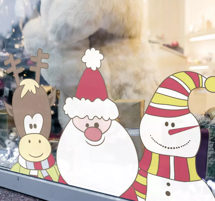 Vinilo escaparate decoración navideña - TenVinilo