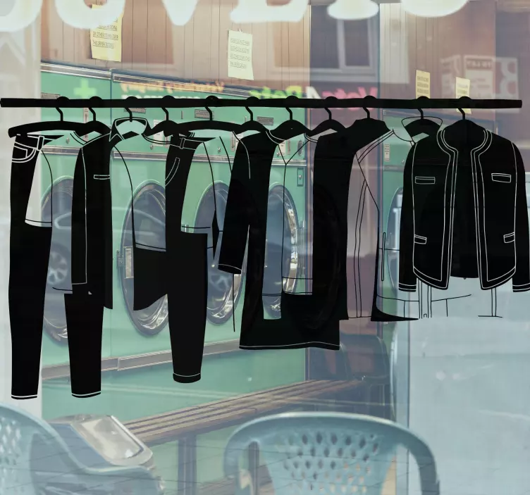 Vinilo escaparate exhibición de moda - TenVinilo