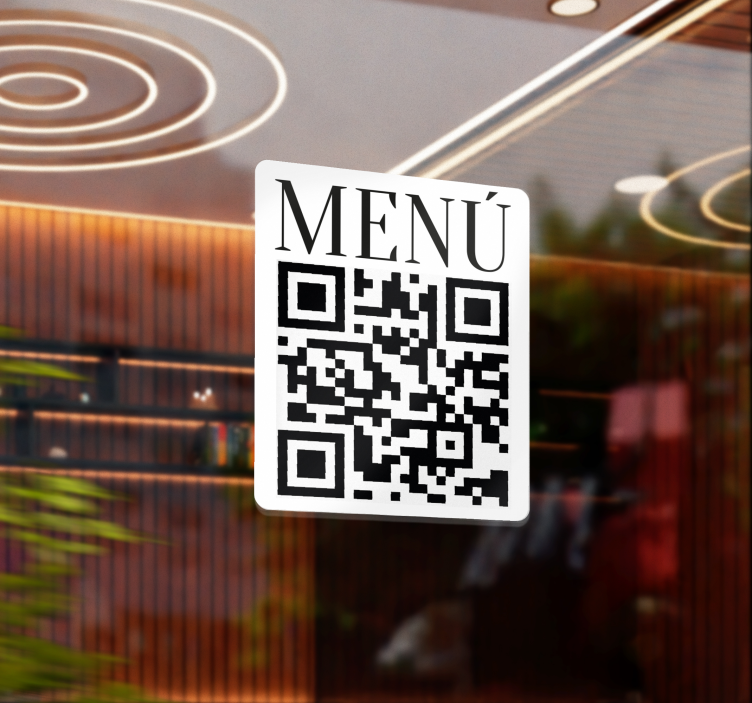 Vinilo escaparate menú personalizado qr - TenVinilo