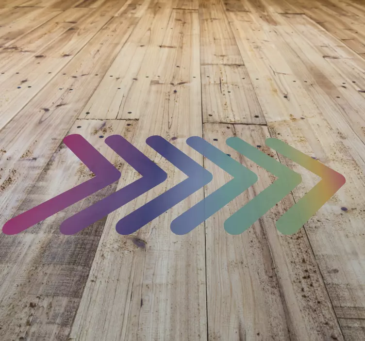 Pegatina para suelo flechas para suelo de colores - TenVinilo