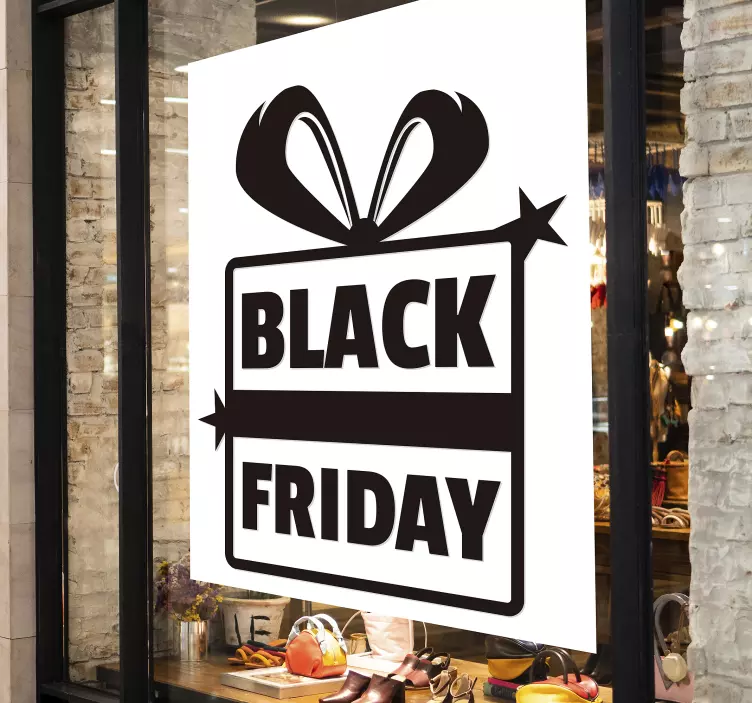 Vinilo frase Black Friday Navideño - TenVinilo