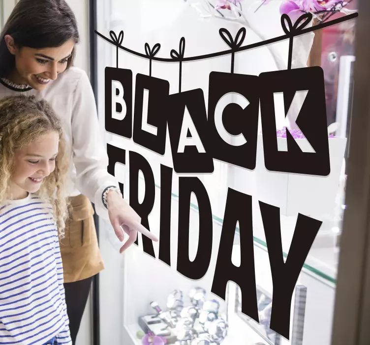 Vinilo frase Black Friday Tienda Infantil - TenVinilo