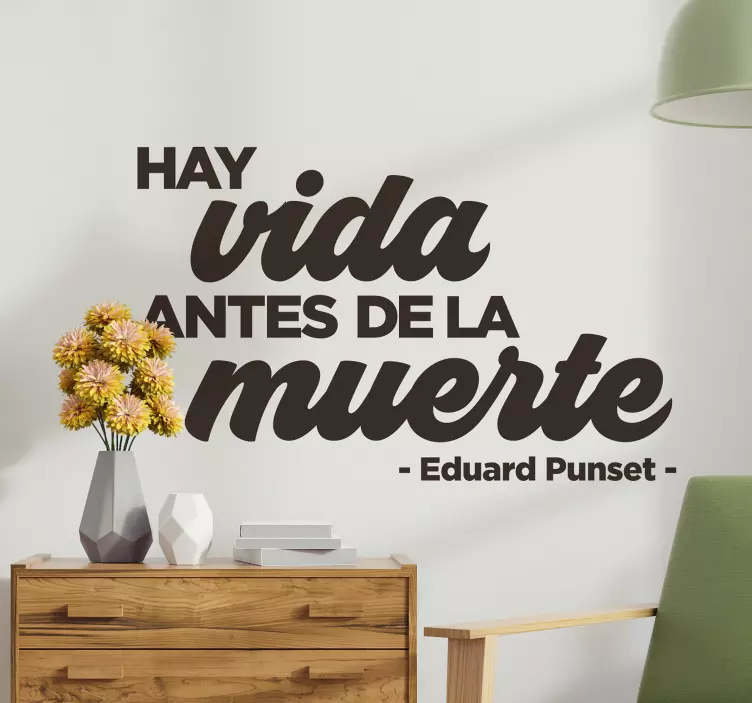 Vinilo frase célebre Eduard Punset - TenVinilo