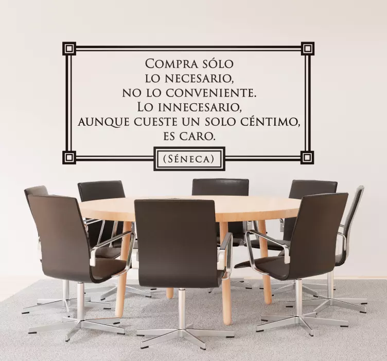 Vinilo frase célebre inspiradora economía - TenVinilo