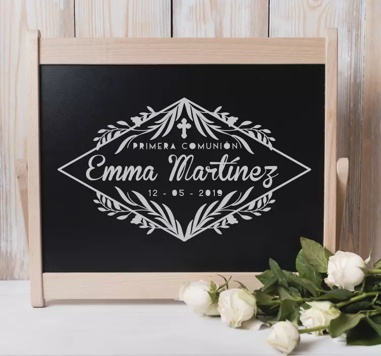 Vinilo frase comunión nombre personalizable - TenVinilo