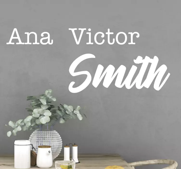 Vinilo frase generación de nombres personalizados - TenVinilo