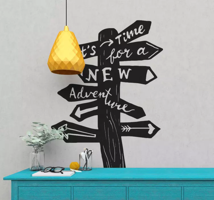 Vinilo frase nuevo signo de aventura - TenVinilo