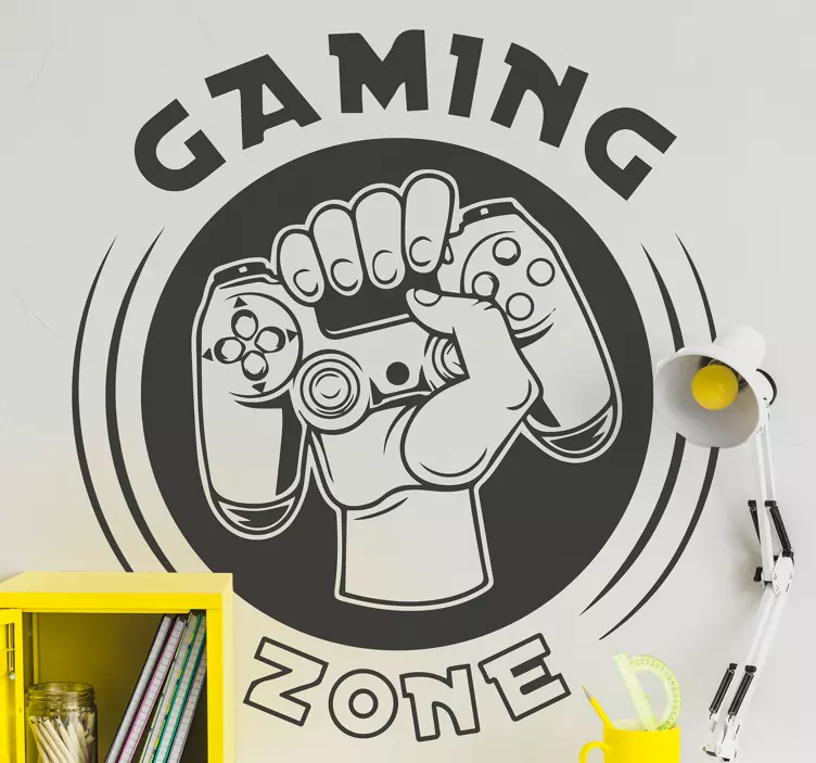 Vinilo gamer emblema de controlador de juego - TenVinilo