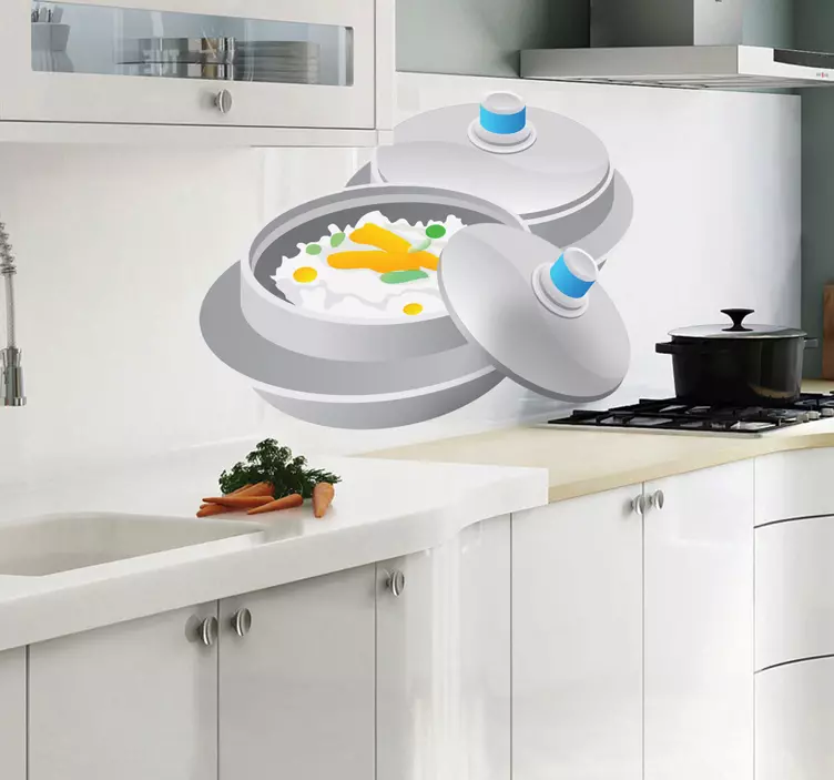 Vinilo gastronomía recipientes para servir alimentos - TenVinilo