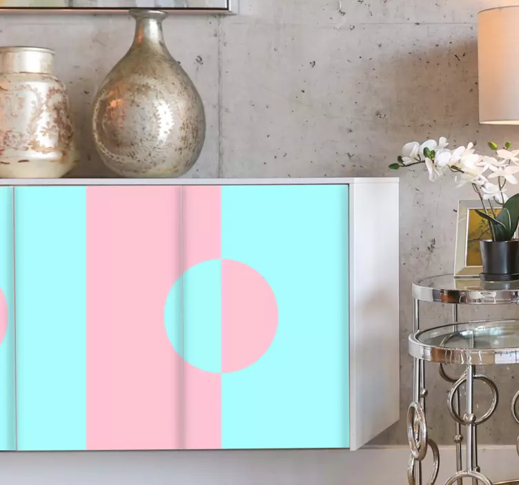 Vinilo para mueble patrones geométricos pastel - TenVinilo