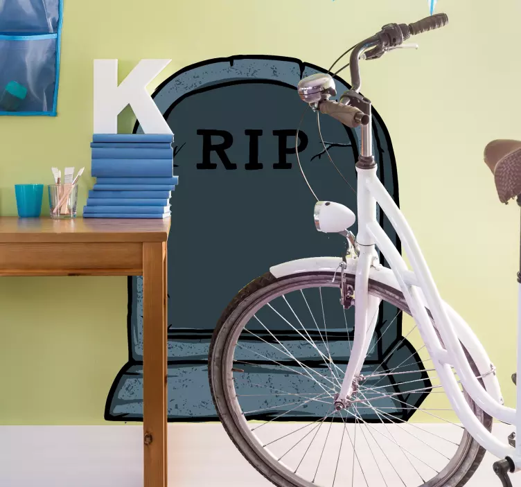 Pegatina Halloween juvenil tumba RIP - TenVinilo