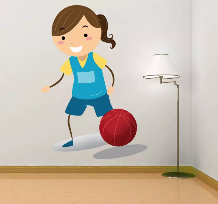 Vinilo baloncesto infantil campeona de baloncesto - TenVinilo