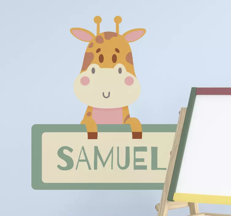 Vinilo infantil figura de jirafa adorable - TenVinilo