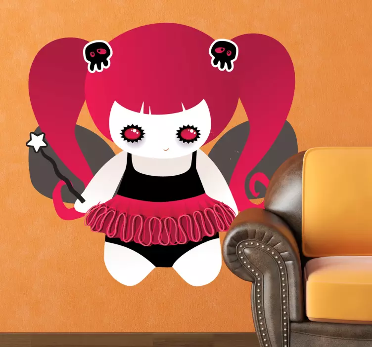 Vinilo pared hada tétrica - TenVinilo