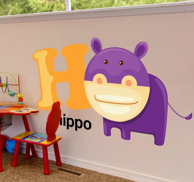 Vinilo infantil letra H - TenVinilo