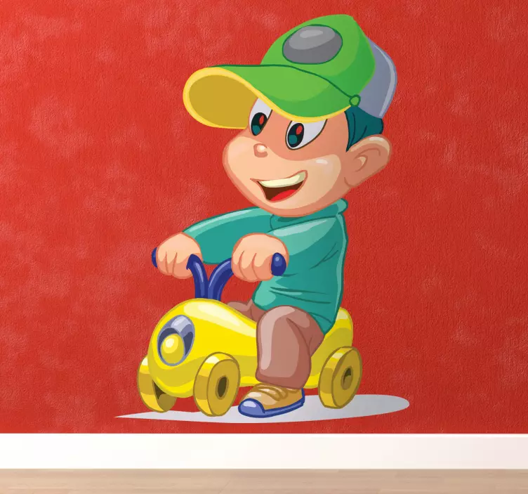 Vinilo infantil moto de juguete - TenVinilo