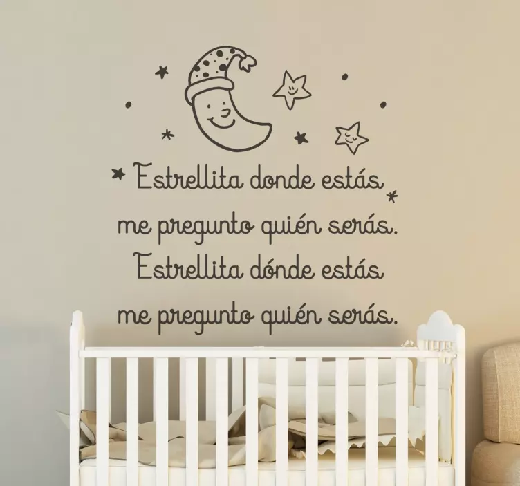 Vinilo infantil nana estrellita - TenVinilo