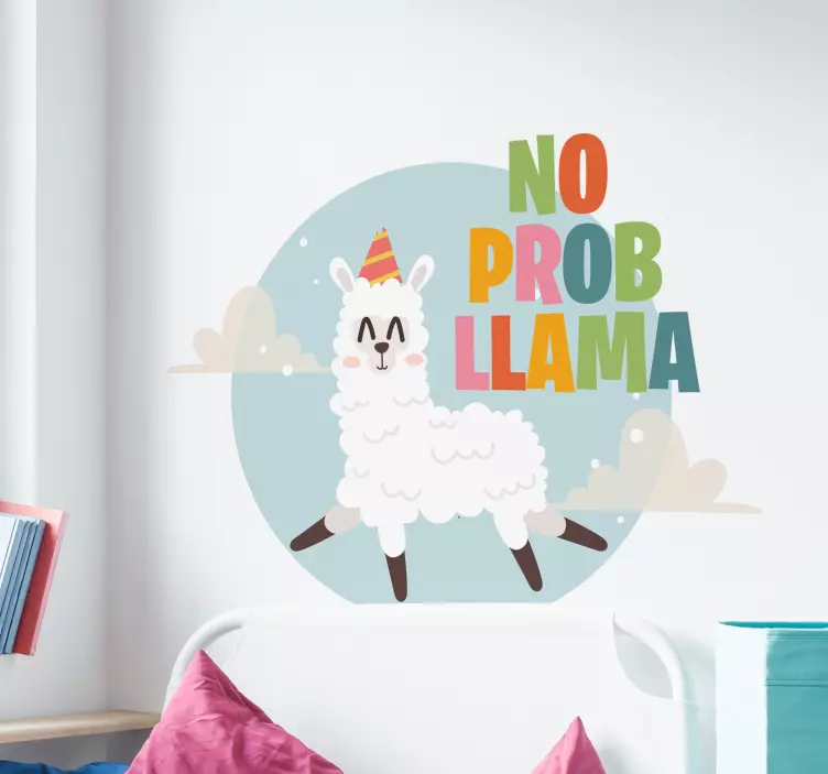 Vinilo infantil no probé llama - TenVinilo