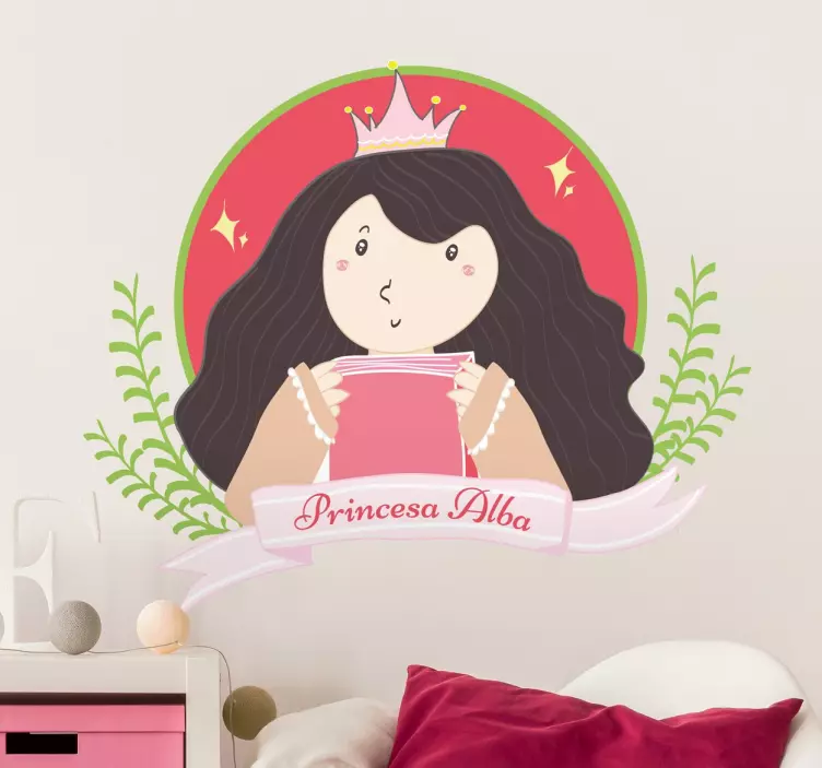 Vinilo infantil princesas personalizable - TenVinilo