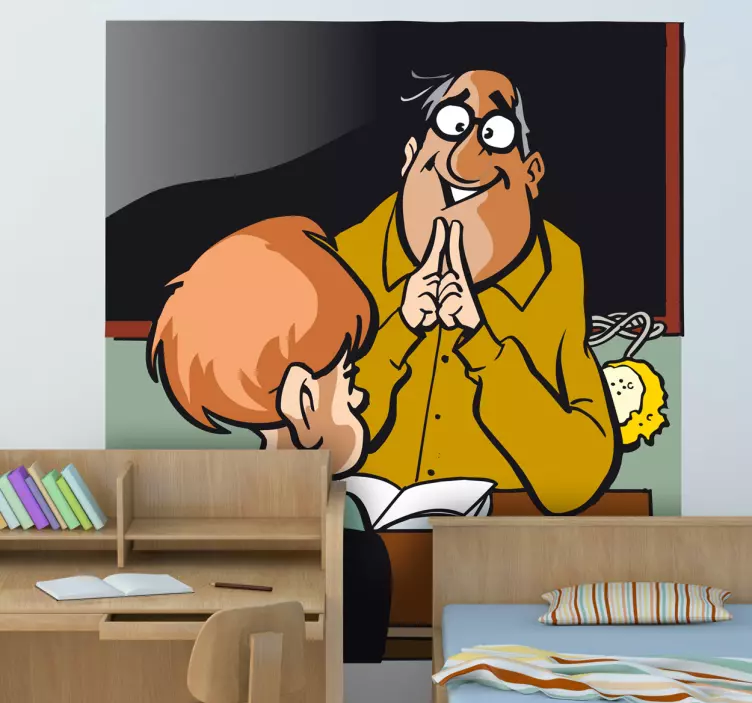 Vinilo infantil profesor de turno - TenVinilo