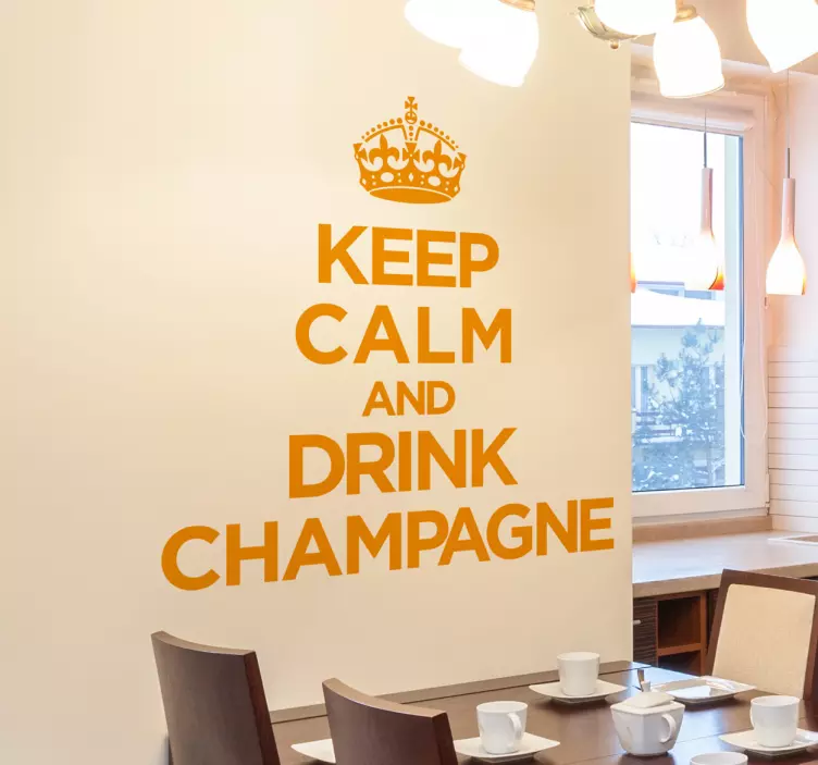 Vinilo keep calm champagne - TenVinilo