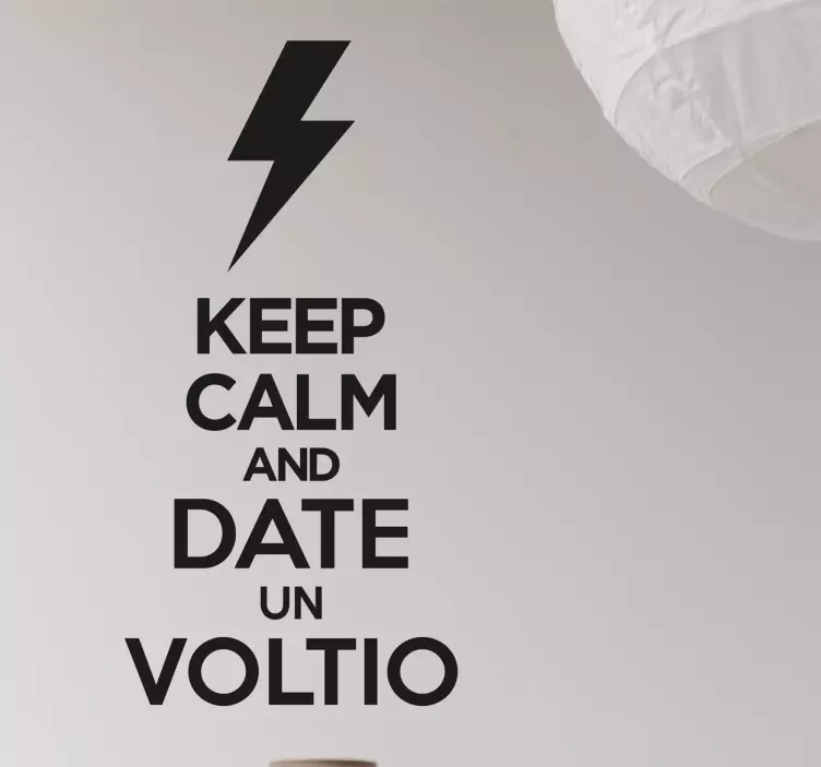 Vinilo keep calm date un voltio - TenVinilo