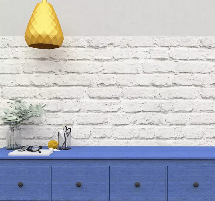 Vinilo ladrillo blanco para pared - TenVinilo