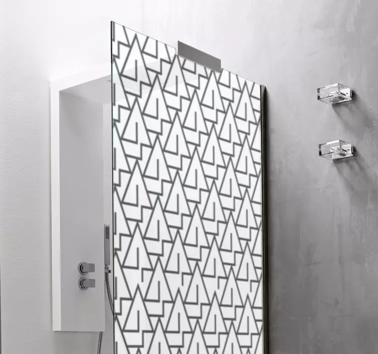 Vinilo mampara de ducha de triángulos - TenVinilo
