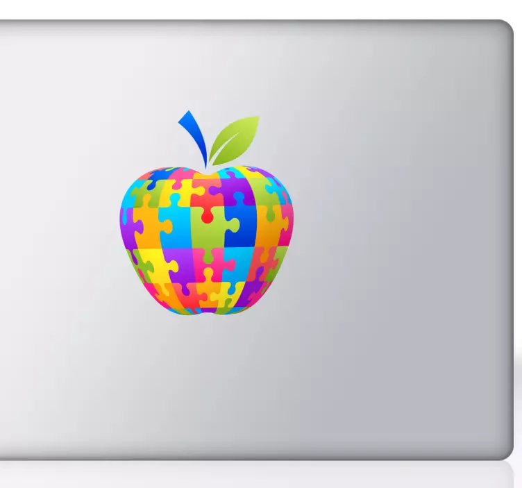 Vinilo manzana puzzle para mac - TenVinilo