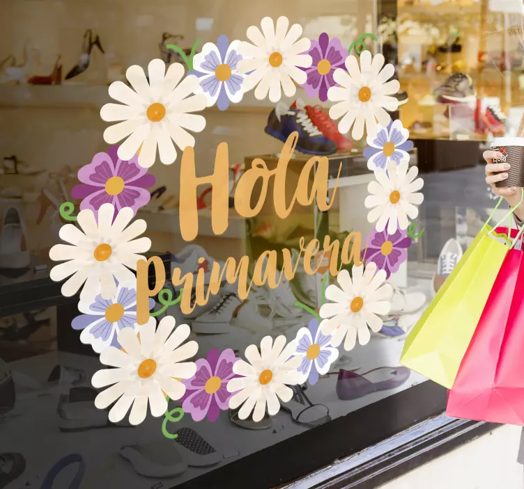 Vinilo flor margarita primavera - TenVinilo