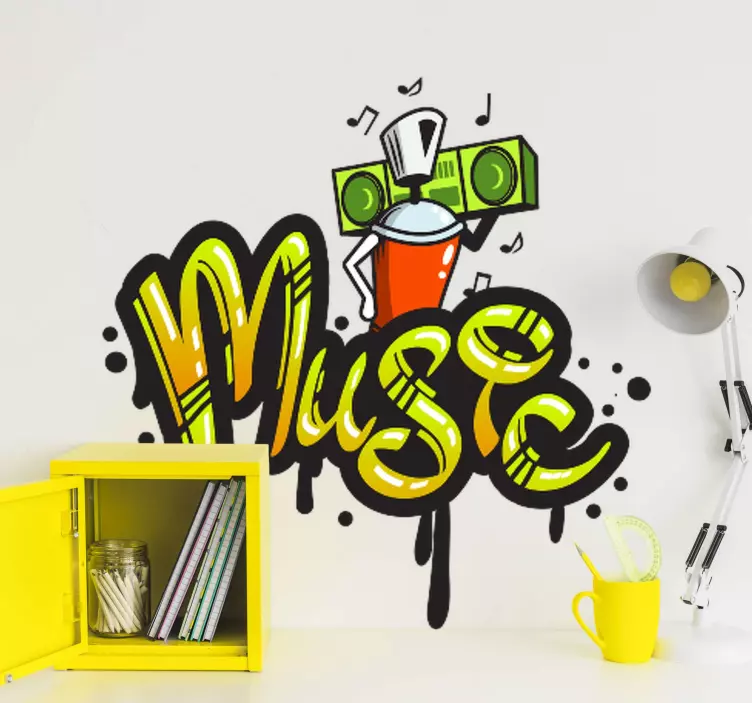 Vinilo música tema musical colorido - TenVinilo