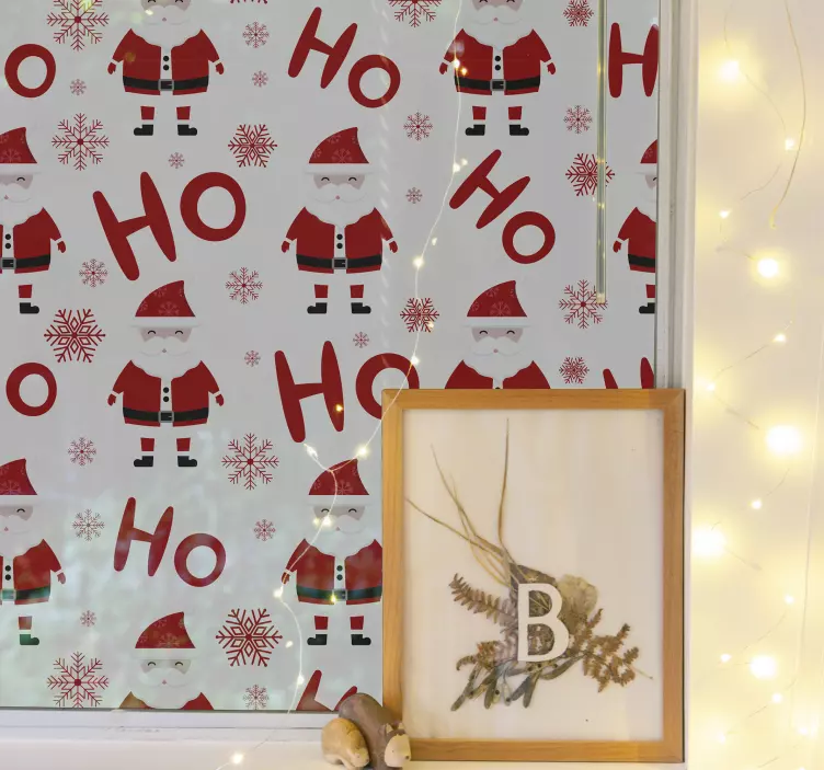 Vinilo navideño personajes de santa claus - TenVinilo