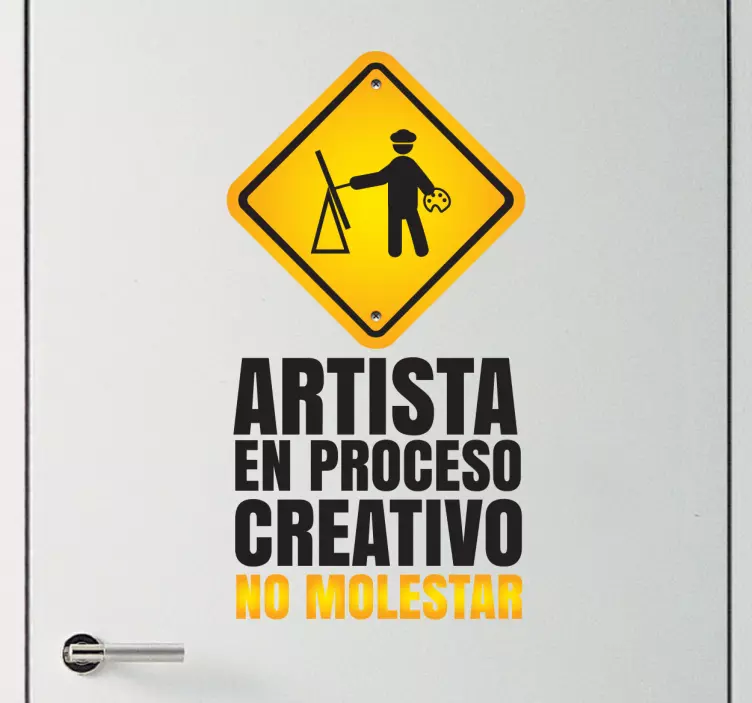 Vinilo no molestar al artista - TenVinilo