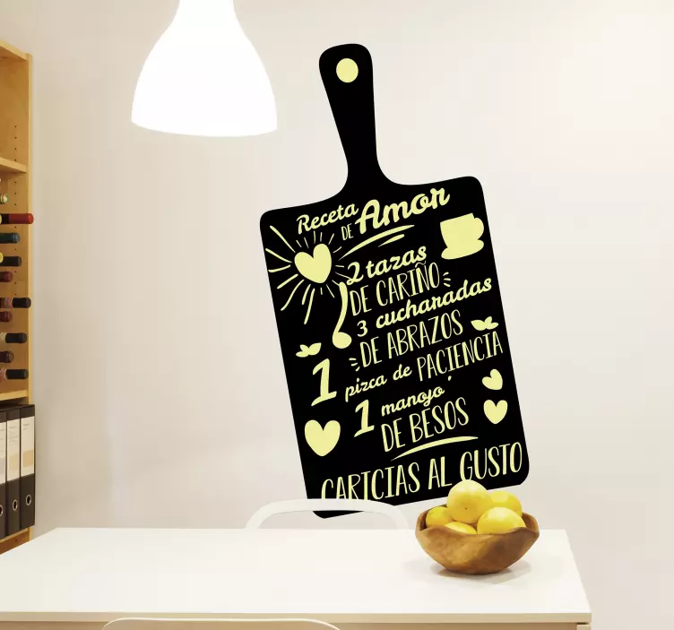 Vinilo normas de la casa receta de amor - TenVinilo