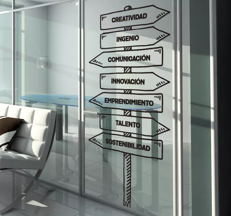 Vinilo frase normas de la oficina empresa motivación - TenVinilo