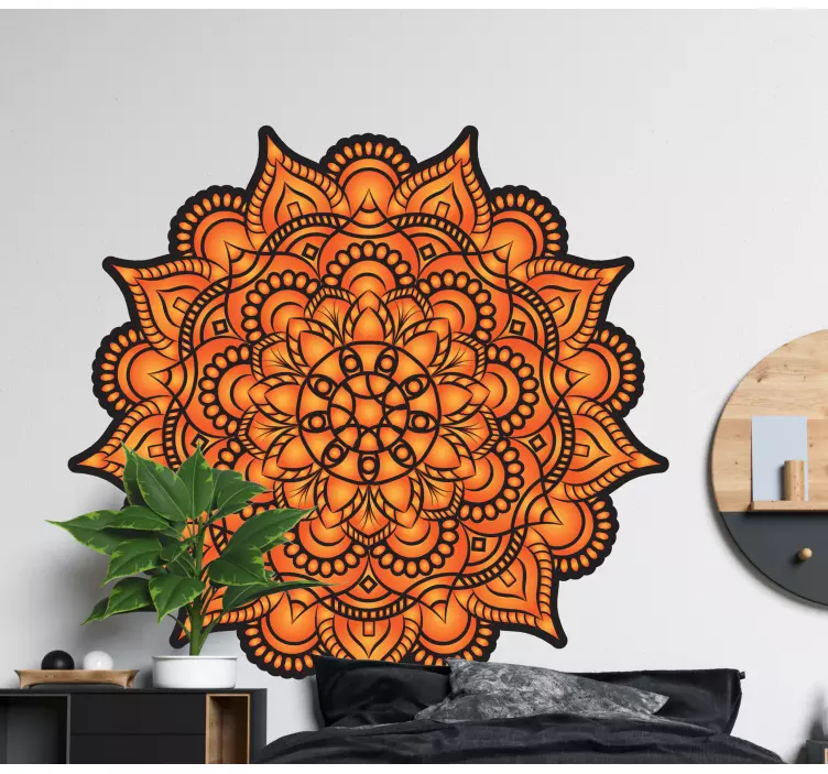 Vinilo ornamental mandala floral - TenVinilo