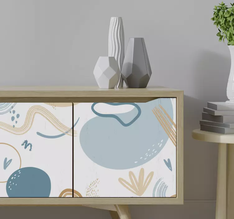 Vinilo ornamental patrones de ondas abstractos - TenVinilo