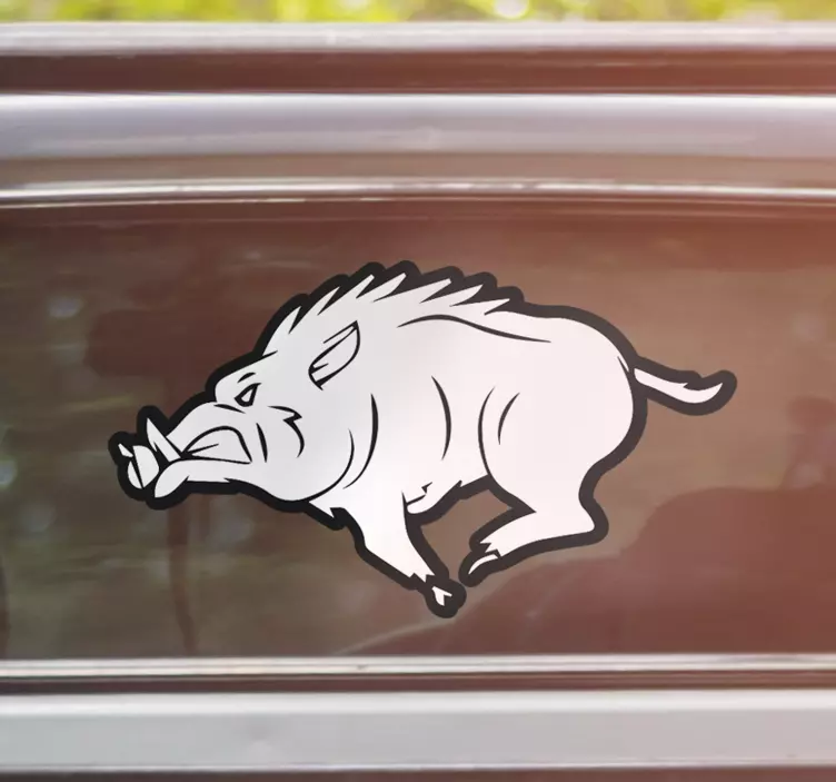 Vinilo para coche de animal jabalí salvaje - TenVinilo