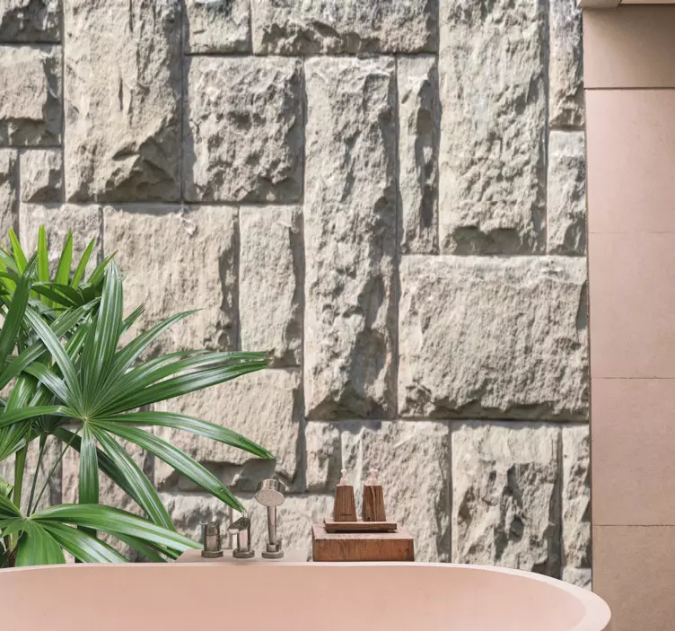 Vinilo para baño motivo de piedra natural - TenVinilo