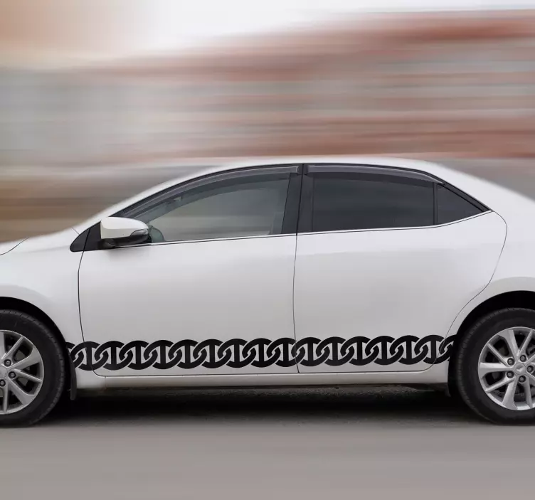 Pegatina para coche cadenas - TenVinilo