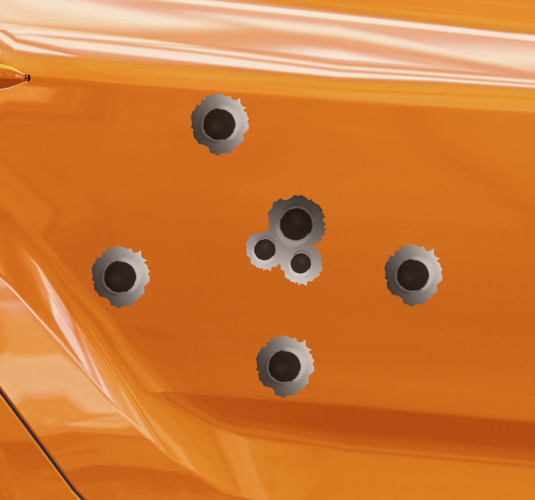 vinilo 3d coche efecto de disparo - TenVinilo