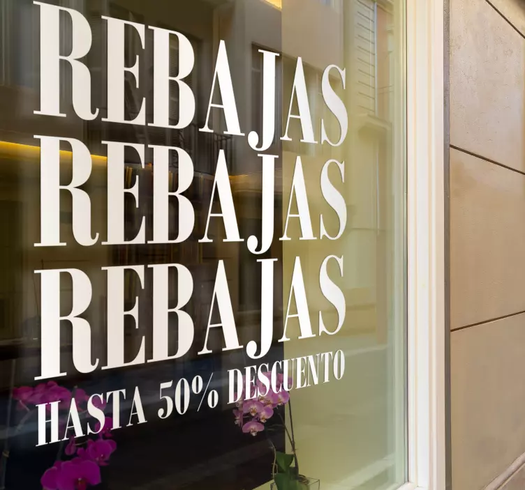 Vinilo escaparate Tienda de ventas - TenVinilo