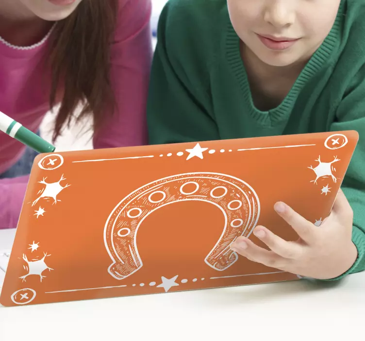 Vinilo para portátiles herradura vaquera - TenVinilo