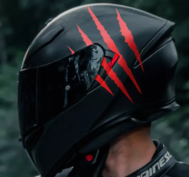 Pegatina para moto casco rayado monocromático - TenVinilo