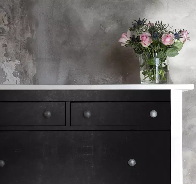 Vinilo para mueble cofre negro elegante - TenVinilo