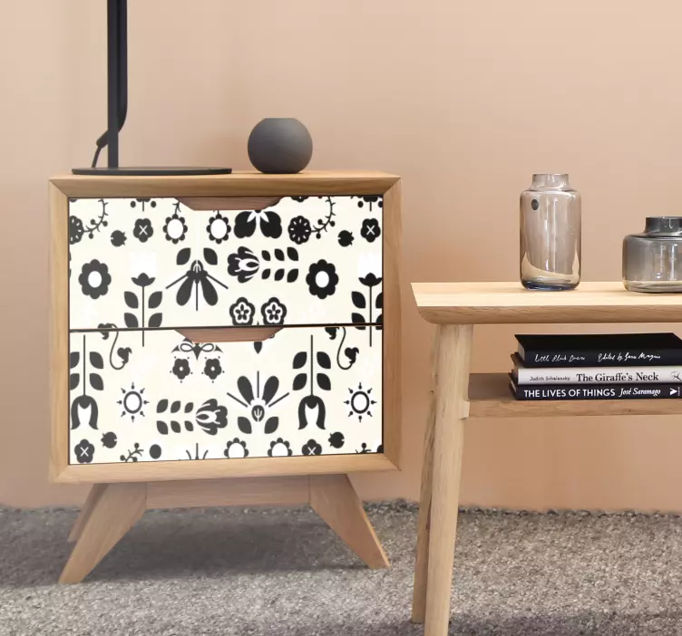 Vinilo para mueble creación de arreglos botánicos - TenVinilo