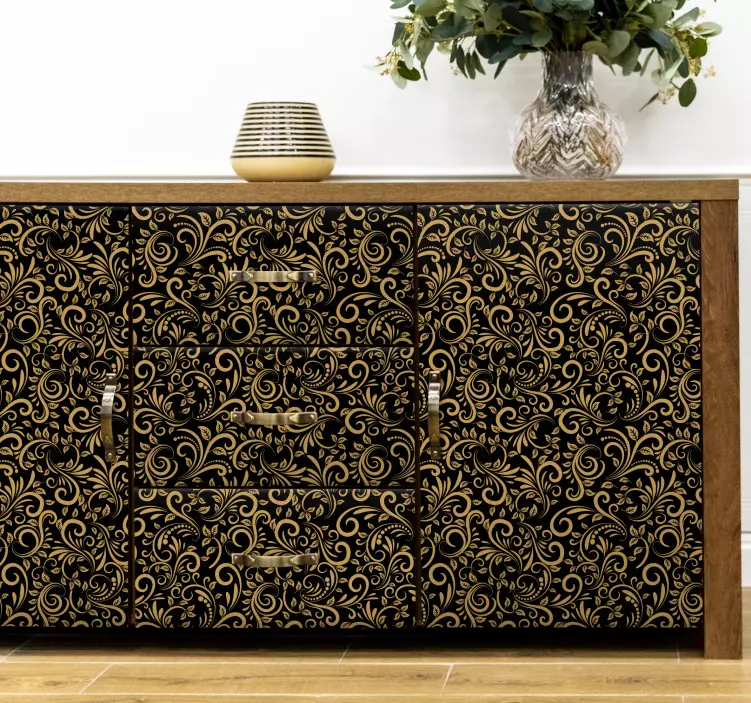 Vinilo para mueble elegante patrón de remolino - TenVinilo