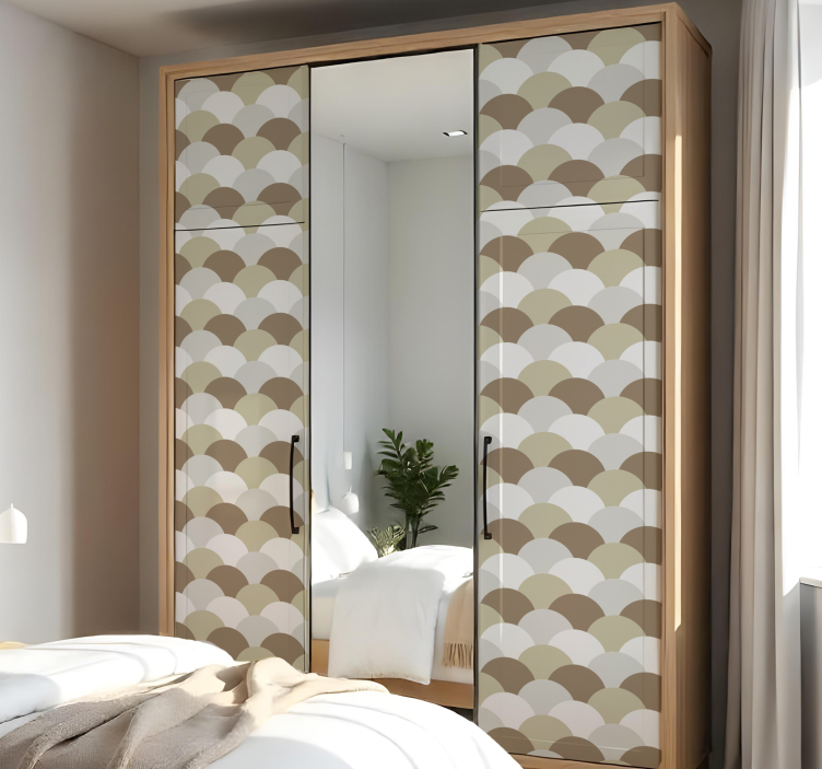 Vinilo para mueble escamas marrones - TenVinilo